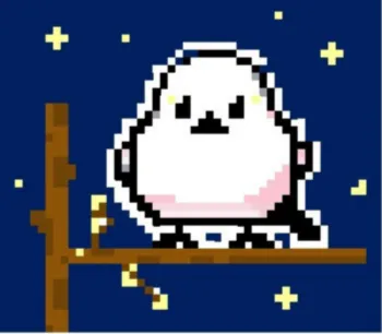 Excelのドット絵 シマエナガ